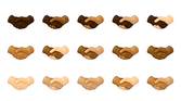 Handshake emoji with various skin tones