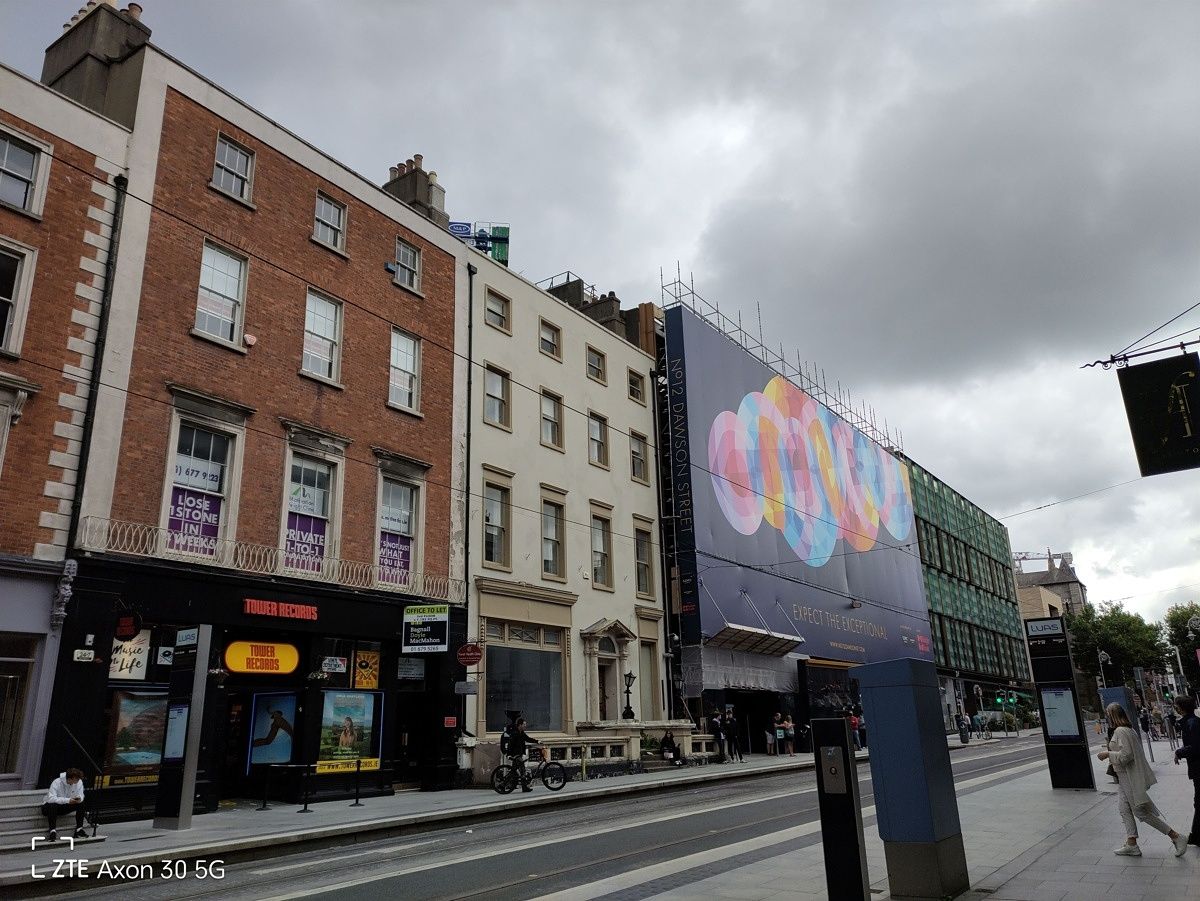 Dawson Street in Dublin, Ireland, shot on the Axon 30 camera