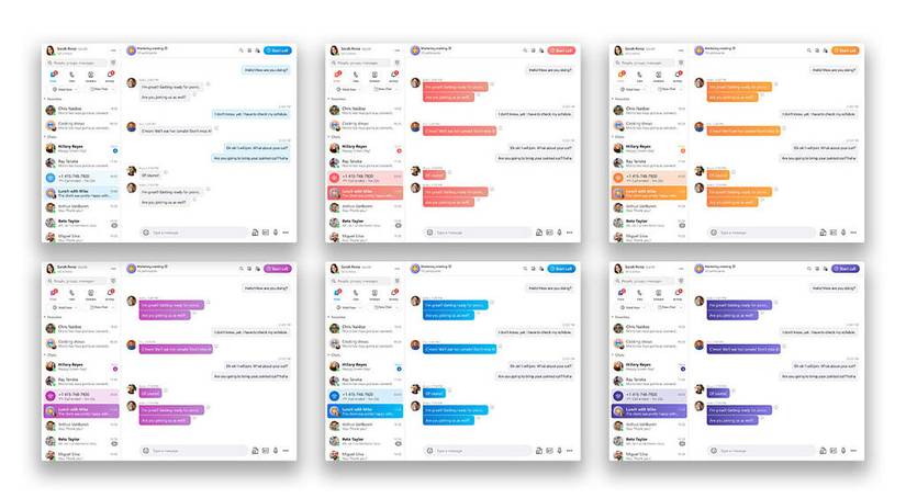 New Skype themes