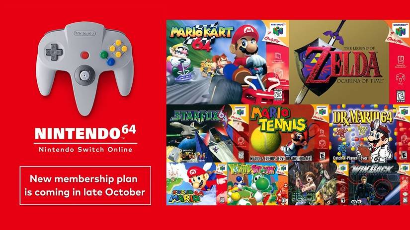 nintendo switch online expansion pack n64 games