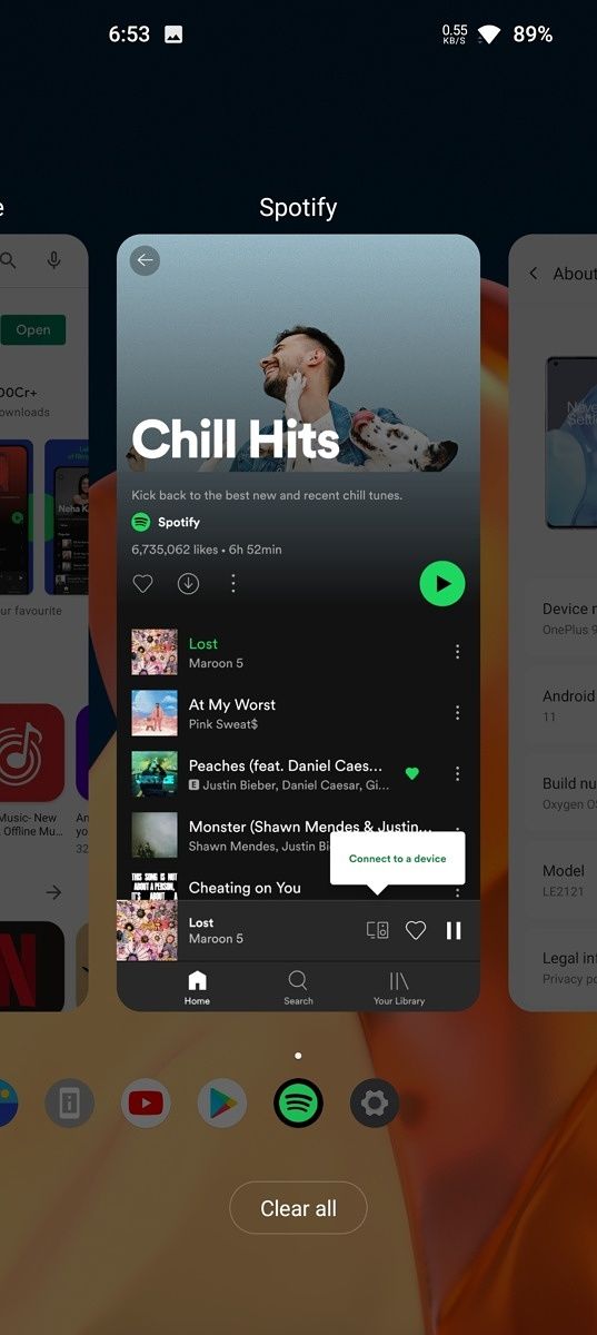 Multitasking on OxygenOS 11