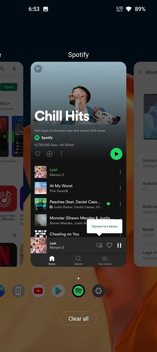 Multitasking on OxygenOS 11