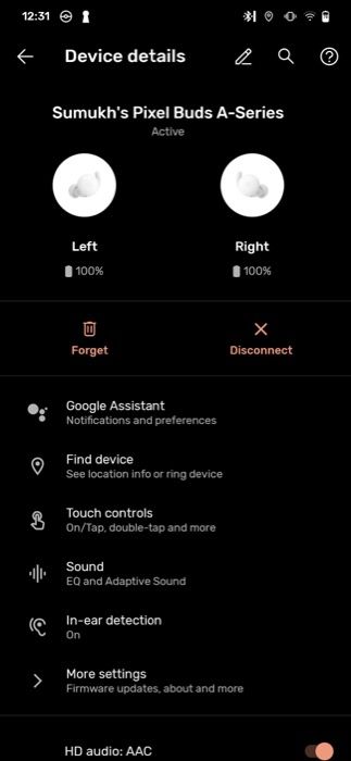 Pixel buds controls