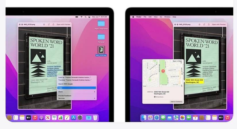 Copying address form image in Monterey