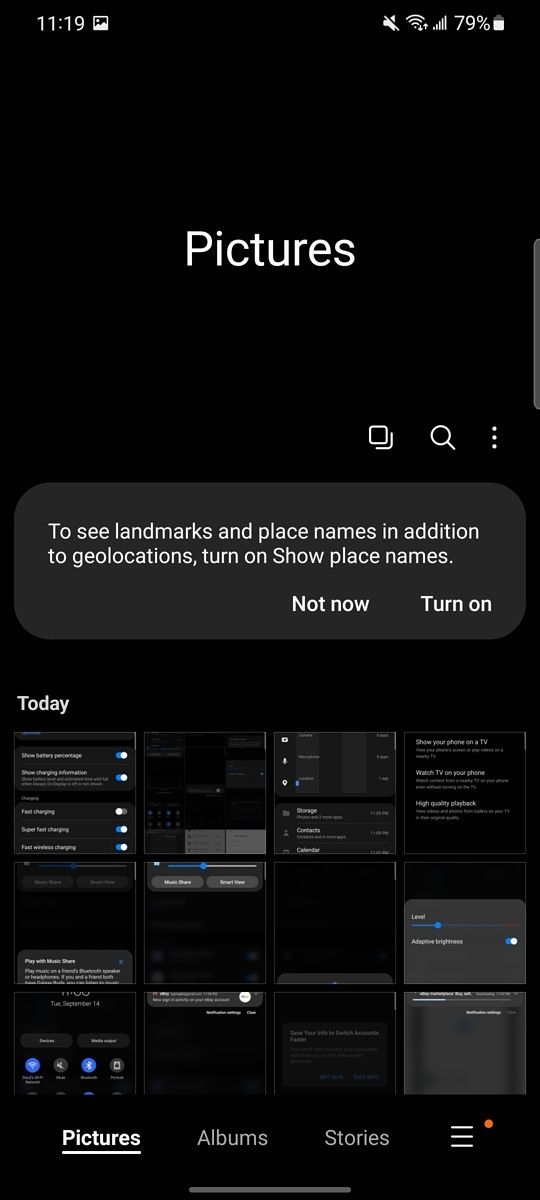 One UI 4.0 Gallery layout