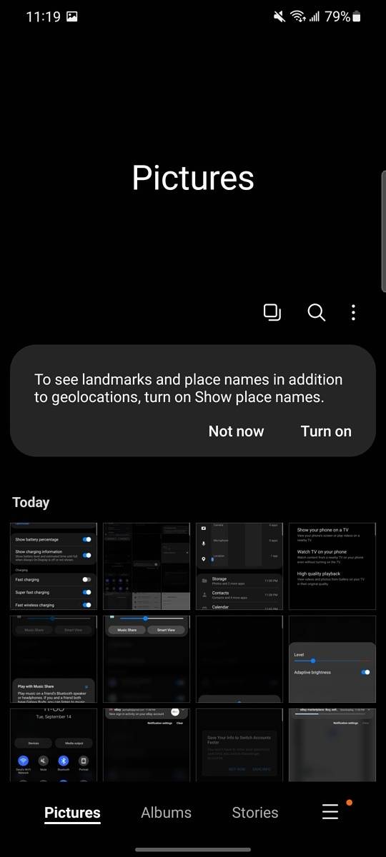 One UI 4.0 Gallery layout