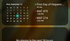 Samsung One UI 4.0 lock screen calendar