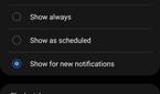 Samsung One UI 4.0 always on display for new notifications