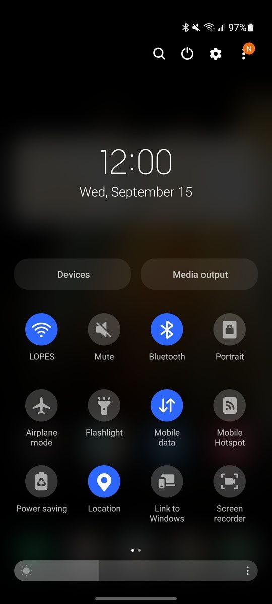 Samsung One UI 4.0 new quick panel