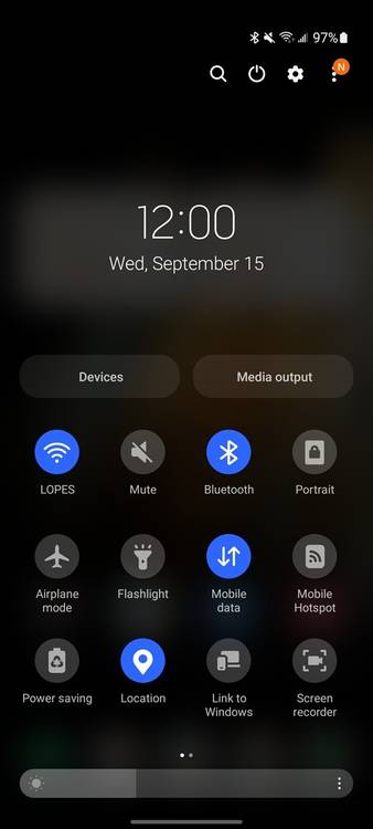 Samsung One UI 4.0 new quick panel