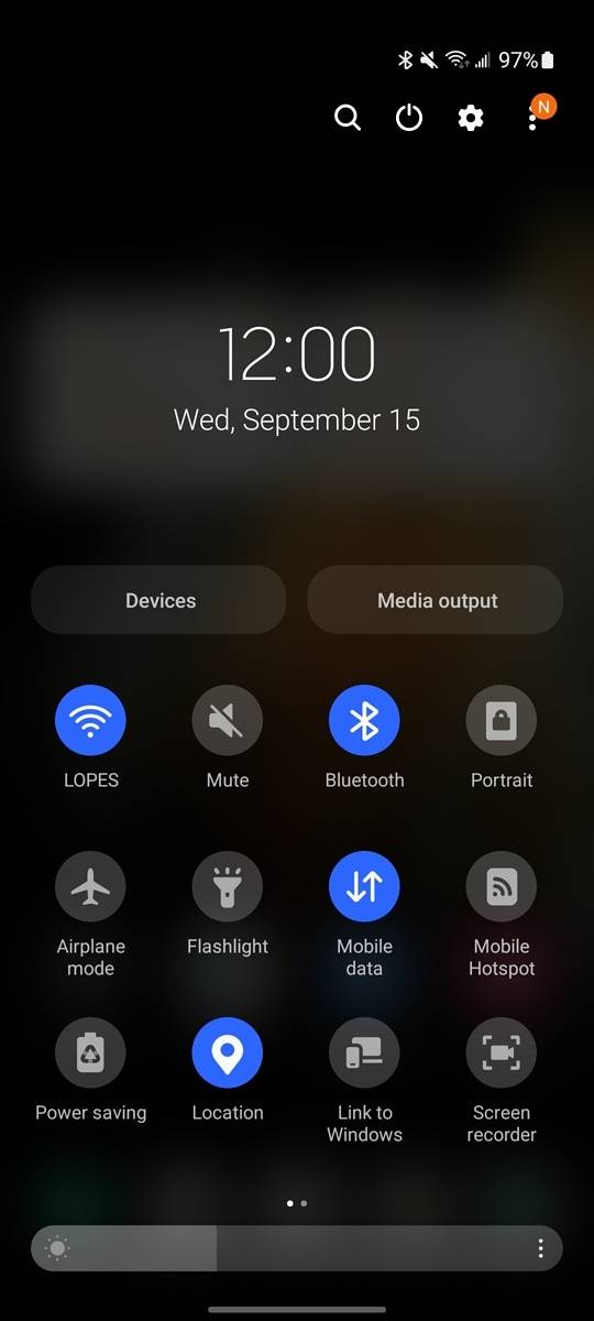 Samsung One UI 4.0 new quick panel