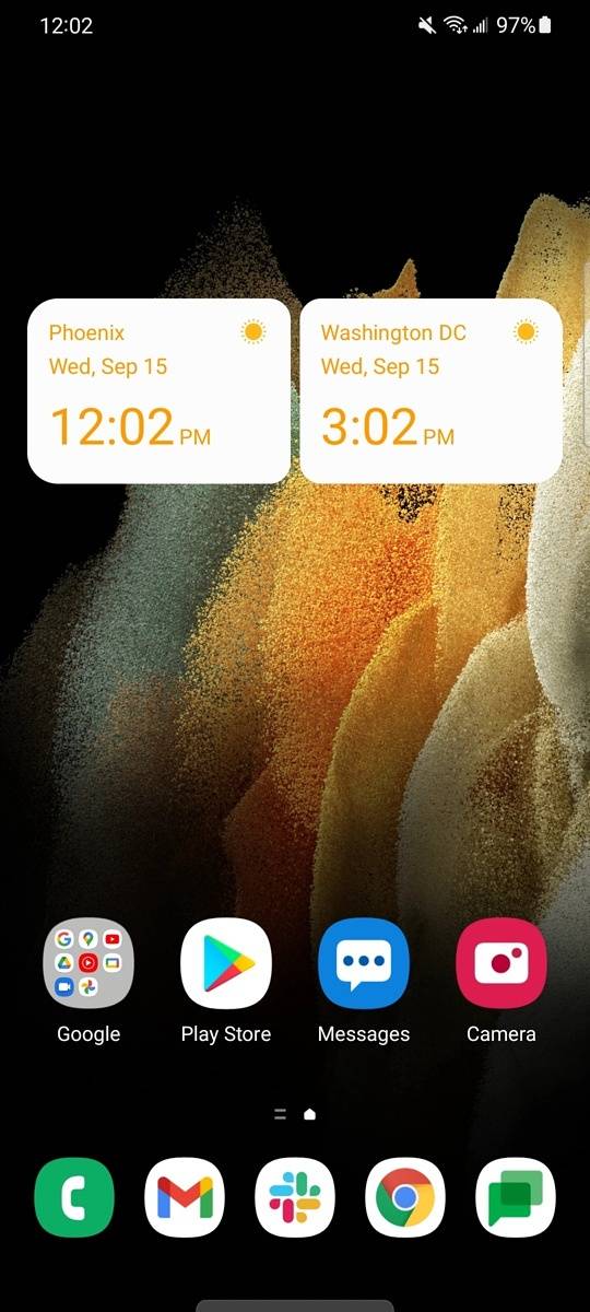 Samsung One UI 4.0 light mode, not tinted