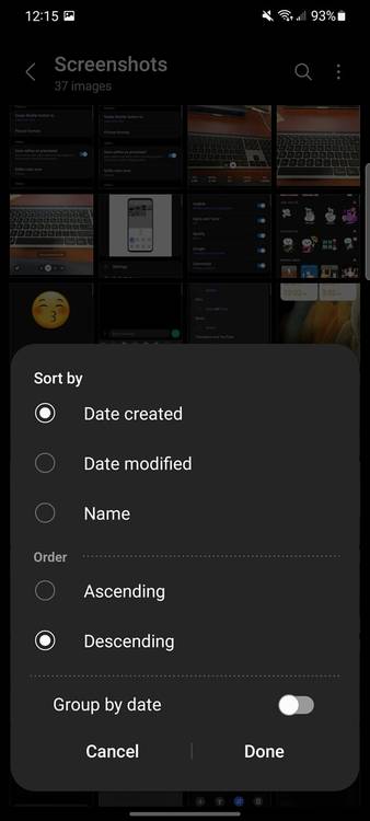 New sort by options