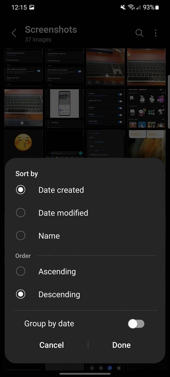 New sort by options
