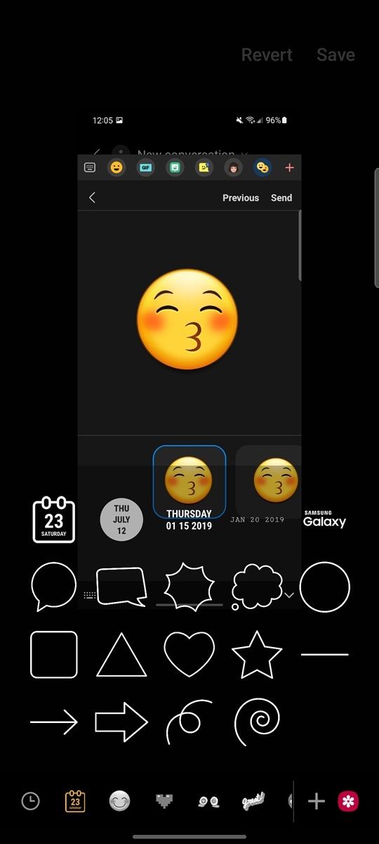 Add emoji to photos in editor