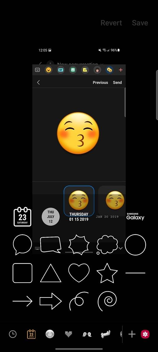 Add emoji to photos in editor
