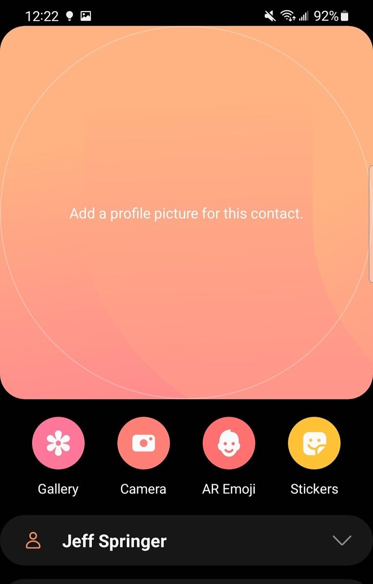 Option for AR Emoji in contacts