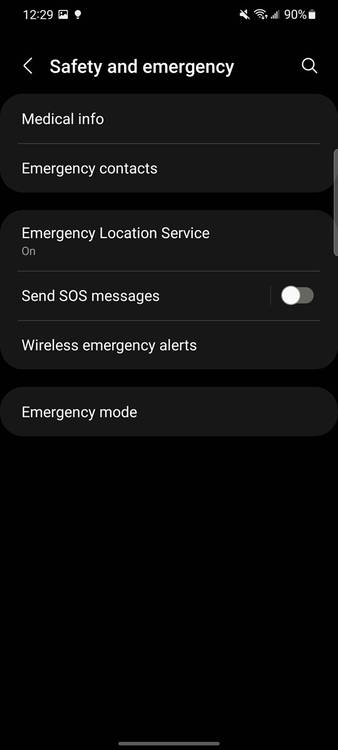 Safety settings
