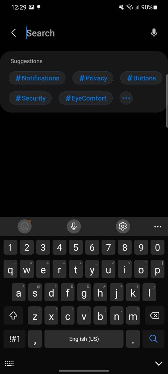 Settings suggestions
