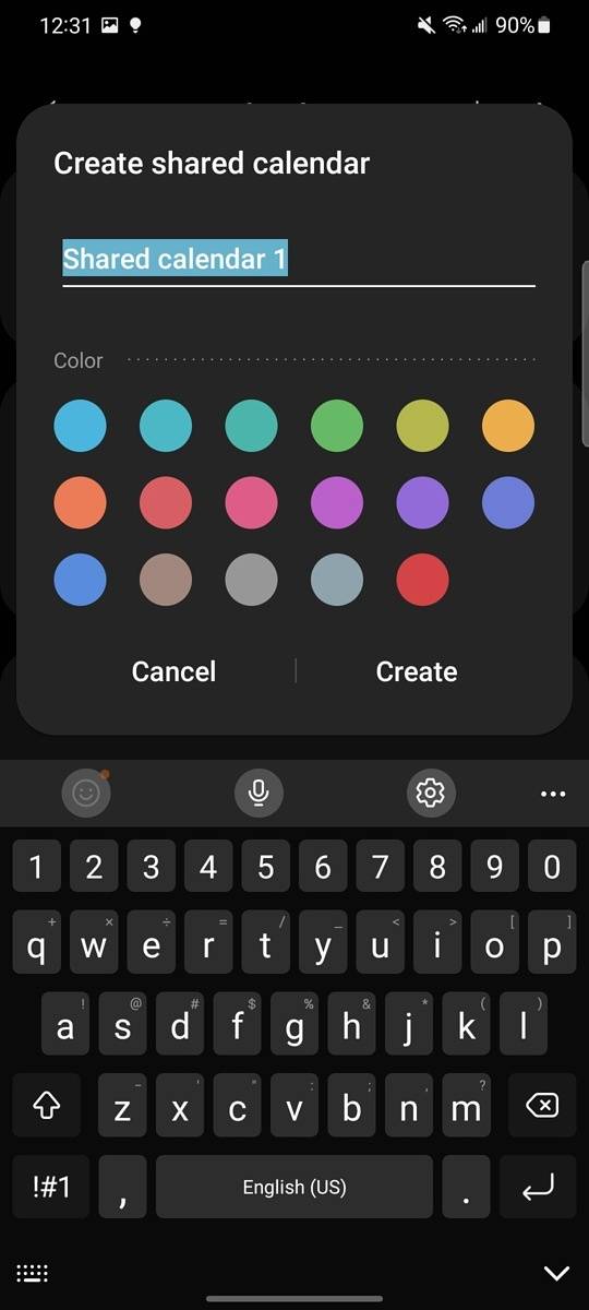 Shared calendars