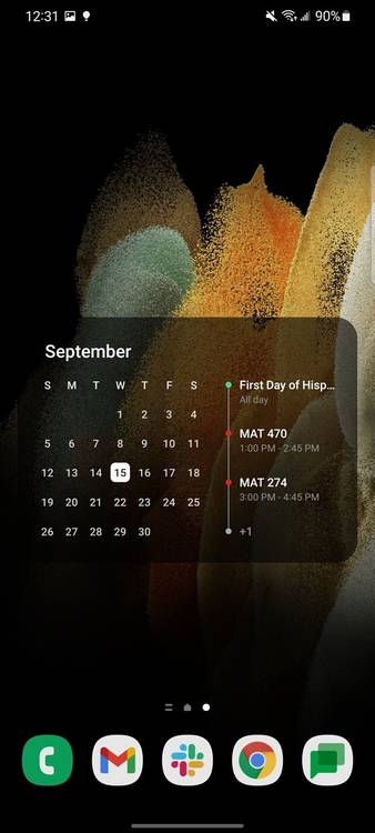 New calendar widget