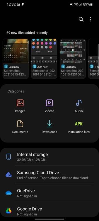 New My Files layout