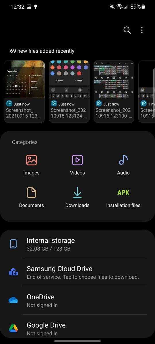 New My Files layout
