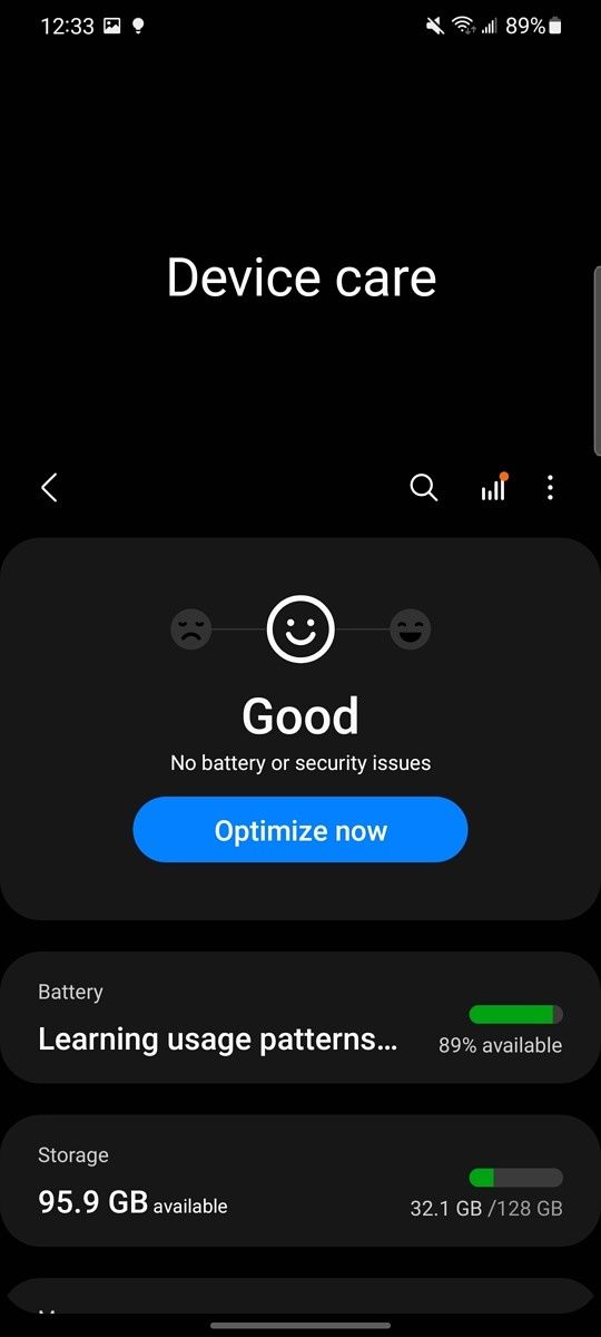 Device health emoji