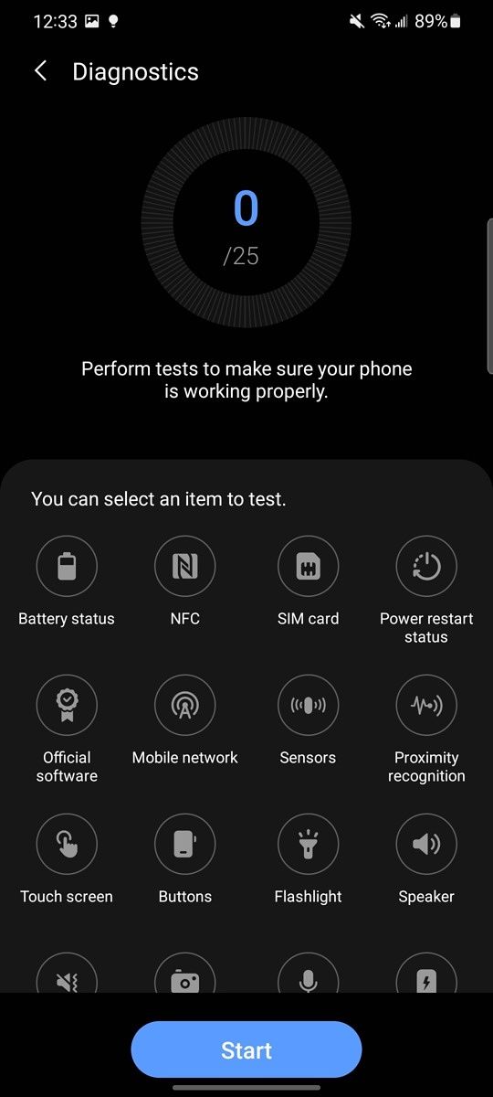 Samsung members diagnostics