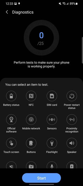 Samsung members diagnostics
