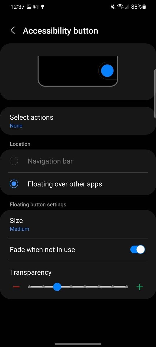 Accessibility button