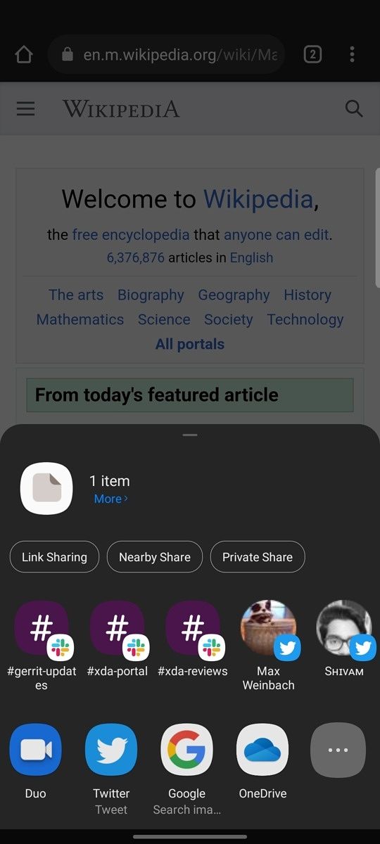 Sharing screen in OneUI 4.0
