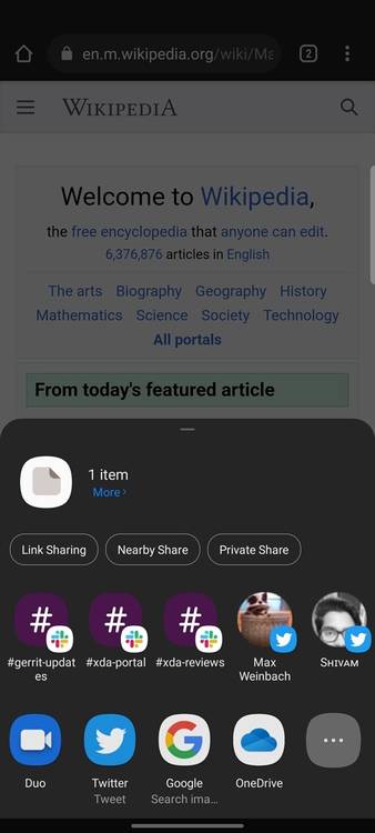 Sharing screen in OneUI 4.0