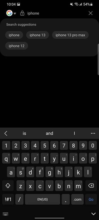 Samsung Internet new search suggestions and layout
