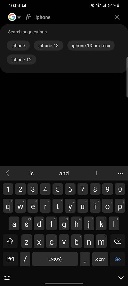 Samsung Internet new search suggestions and layout