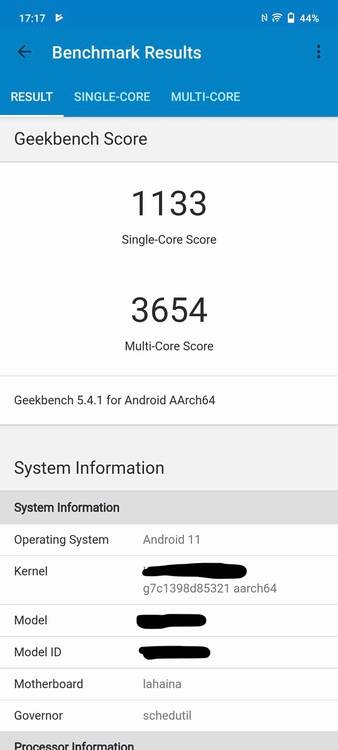 Snapdragon 888+ Geekbench scores