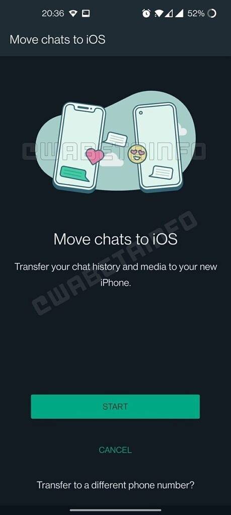 whatsapp ios to android migration