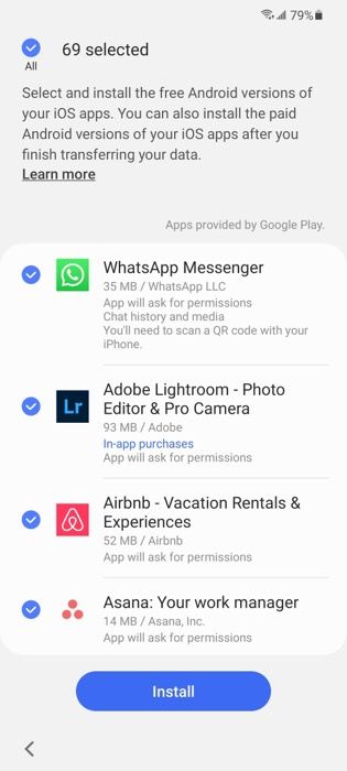 Whatsapp installation on Android