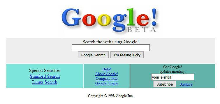 Google in 1998.
