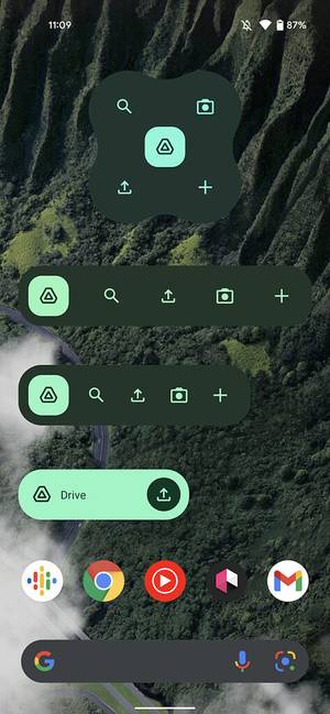Google Drive's x-shaped widget