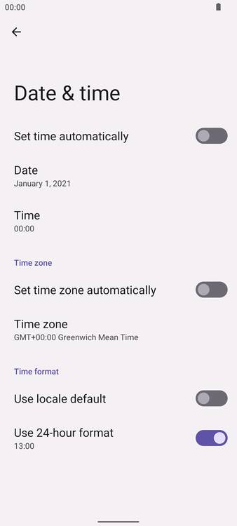 Lavendar accent color in settings