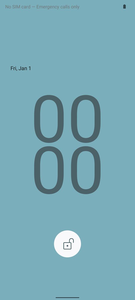 Mint colored wallpaper in Android 12.1