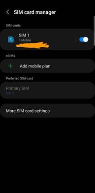 s21 esim screenshot