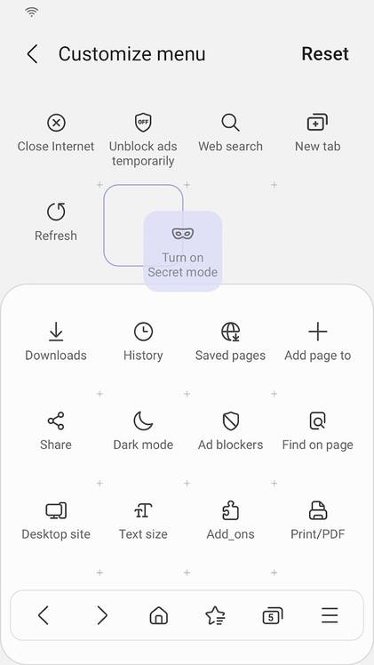 Samsung Internet Browser for Android Settings