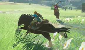 Riding a horse in The Legend of Zelda: Breath of the Wild