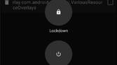 A modified Android 12 power menu