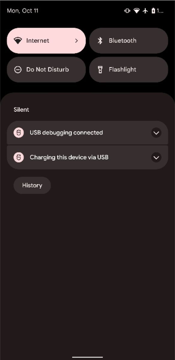 Two-Column quick settings in Android 12