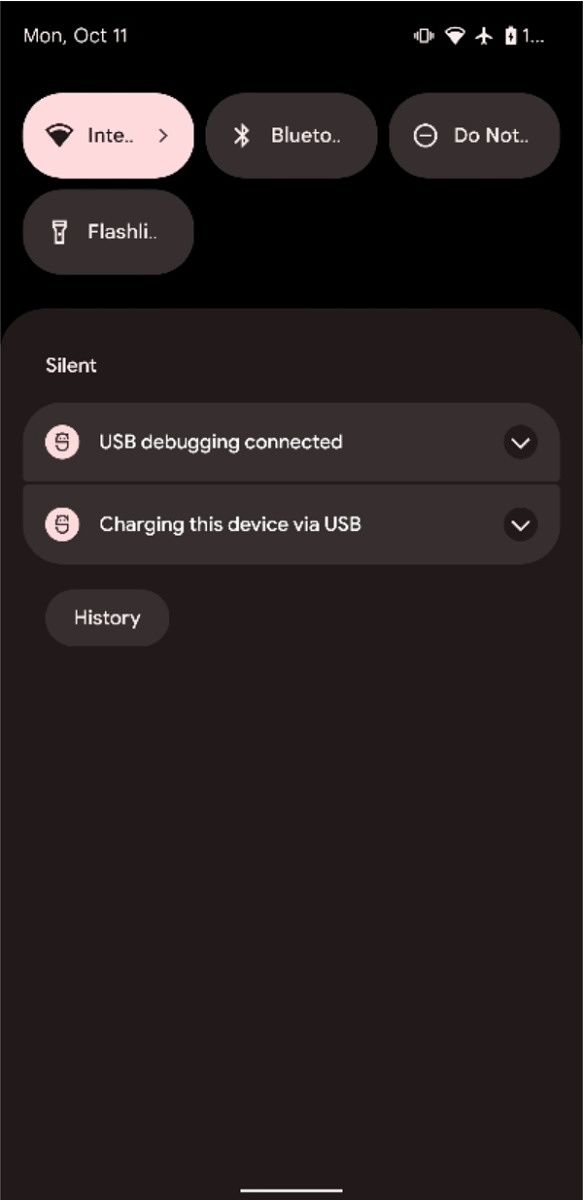 Three-Column quick settings
