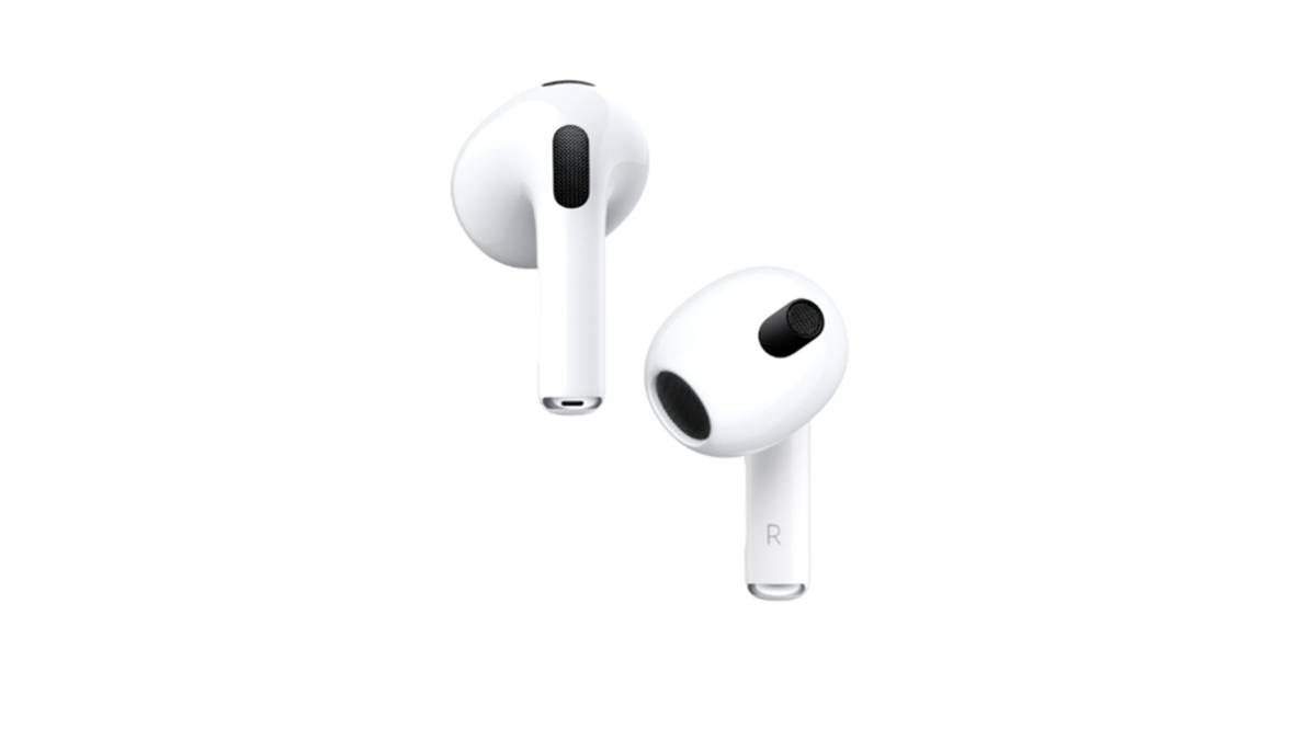 AirPods 3 earbuds in white colorway