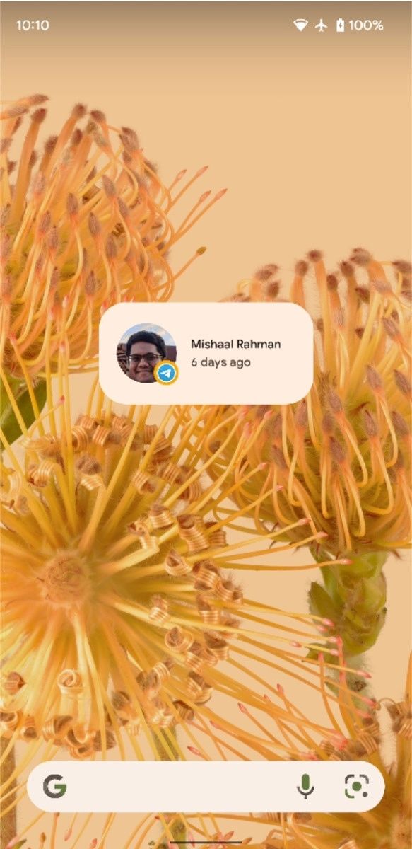 Conversations widget on home screen
